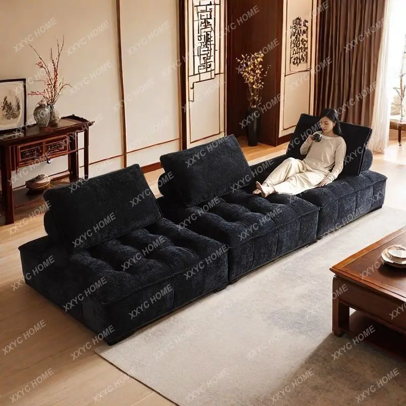 A Tofu block fabric sofa single module free combination chenille simple sofa