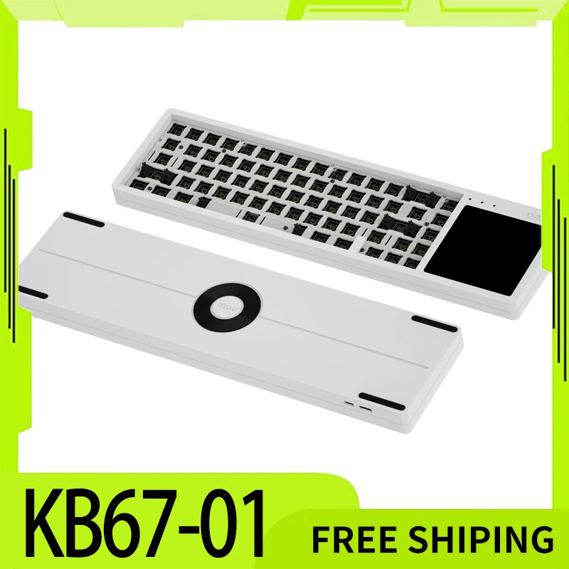 

Doio Kb67-01 Mechanical Keypad Tft Touch Screen Aluminium Alloy Wired 67 Key Hot Swap Gasket Rgb Keypad For Gamer Office Gifts