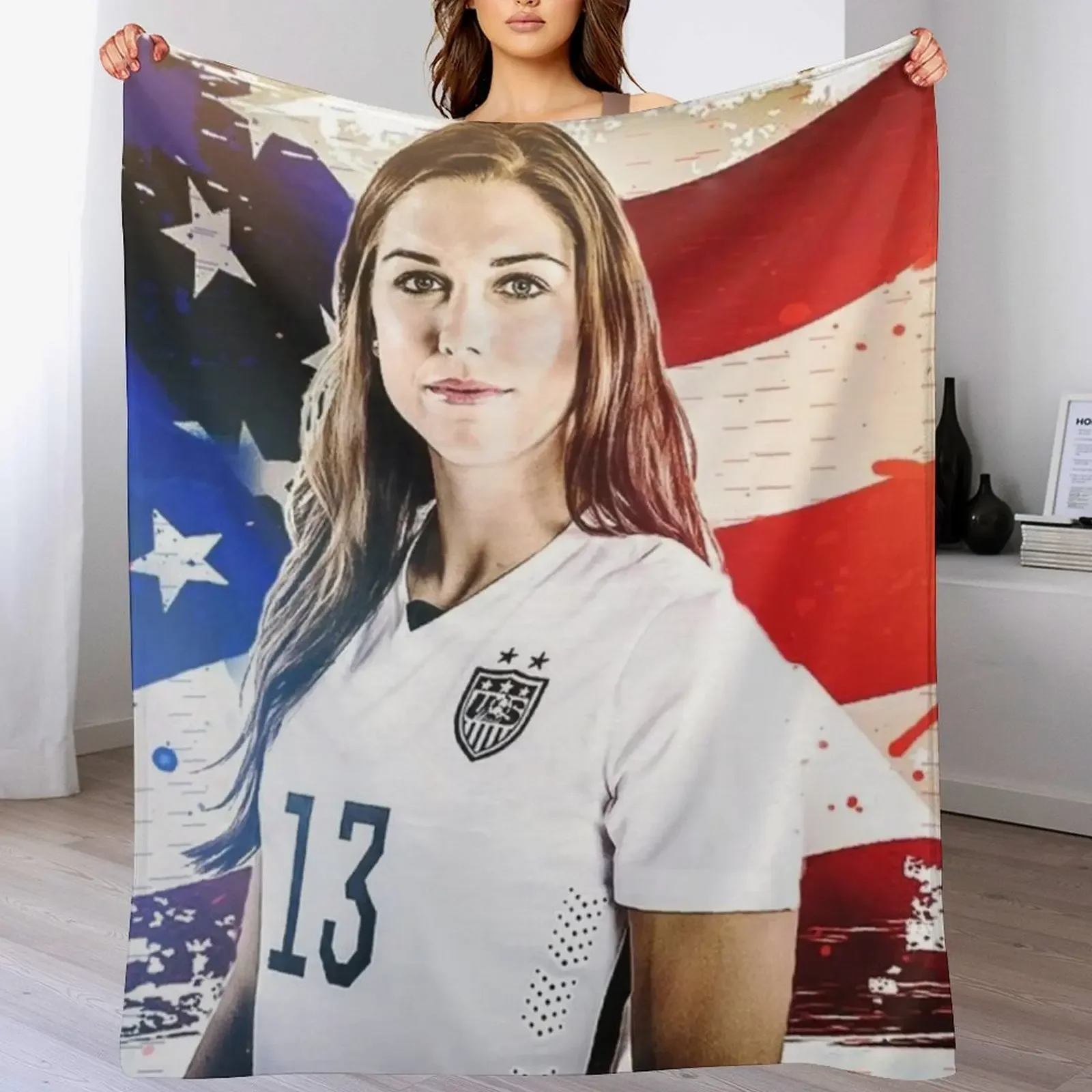 

Illustration Alex Morgan Throw Blanket No Pilling Soft Warm Blanket for Bed