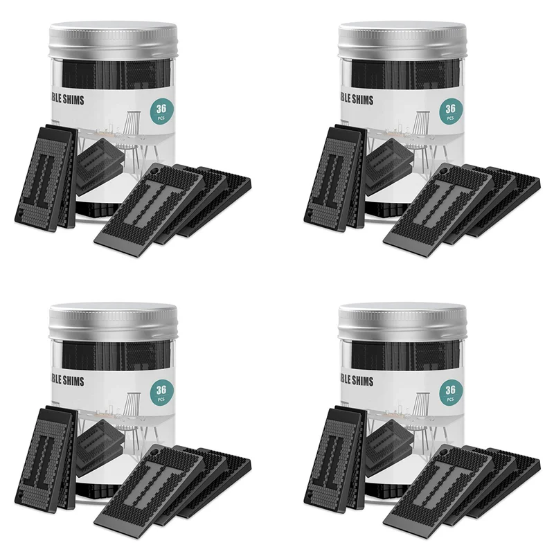 Abwp-cuços de plástico para nivelamento-frasco de 144 peças, cunhas de mesa fortes e duráveis, niveladores diy para móveis, mesa, cadeira