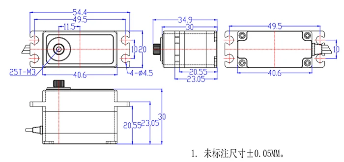 Feetech FT5425BL 25KG Brushless High Speed Low Profile Servo for 1/10 RC Car Truck RC Plane Rudder RC Drifting Cars Servo