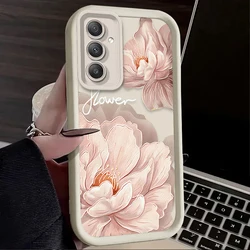 Beautiful Lotus Flower Case for Samsung Galaxy A35 A55 A15 A25 A16 A06 A05 A05S A24 A13 A23 A12 A22 A32 A52 A71 A51 4G Soft Etui