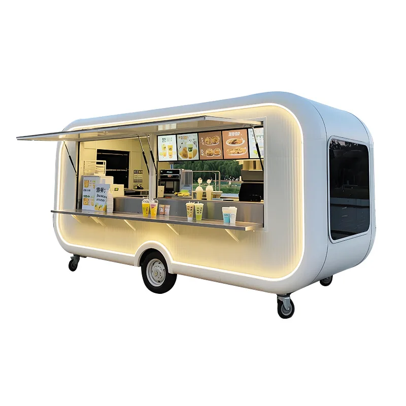 Snack truck mobile, multi-functional stall dining car