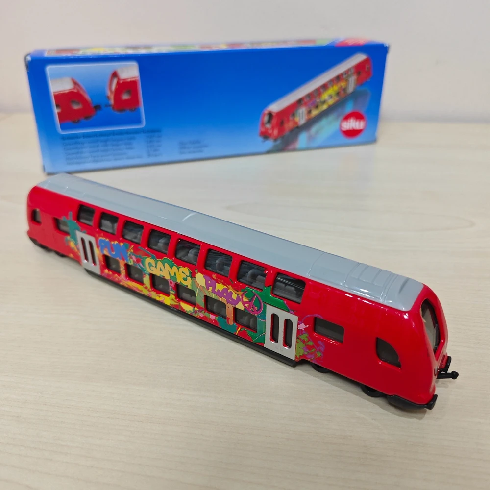 Diecast Alloy 1:87 Scale 1971 Double Decker Tram Train Bus Model Adult Classic Toy Collection Static Display Ornament Gift