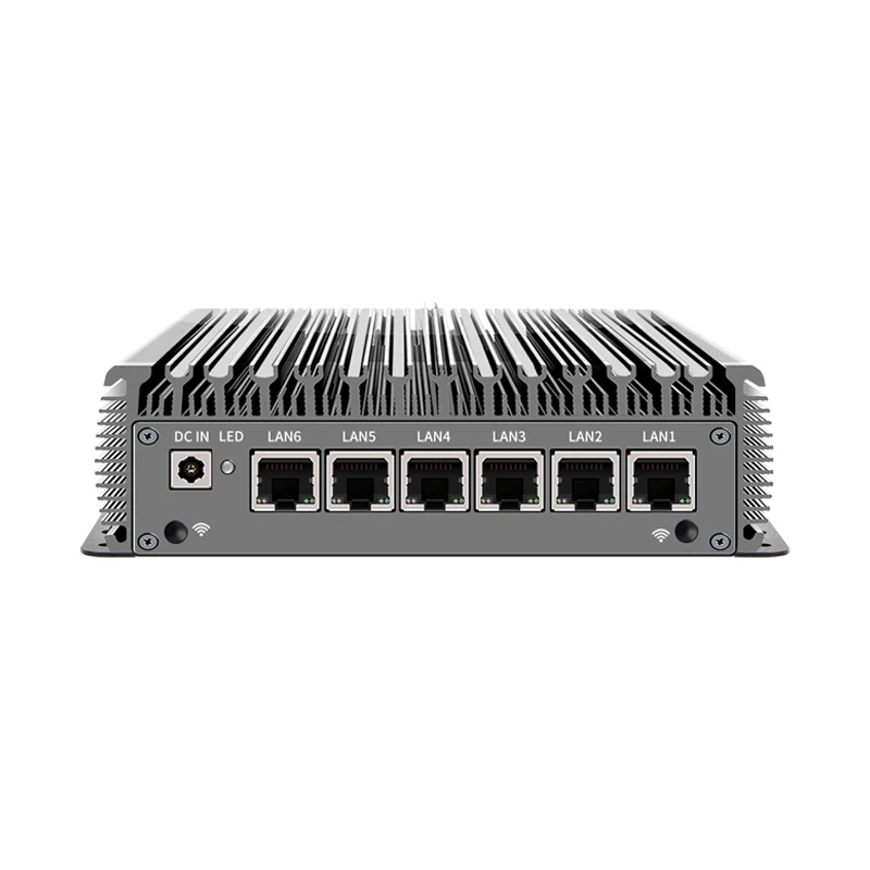 

Fanless Soft Router i7 10510U i5 10210U 6x2.5G LAN Network Gateway Mini PC Dual Serial Port Router Firewall Appliance Computer