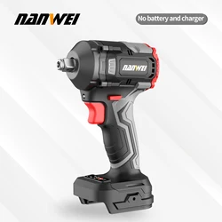 Nanwei 20V Cordless Electric Wrench 350NM Automotive Repair Wrench Powerful Wireless Torque Screwdriver for Mechanics