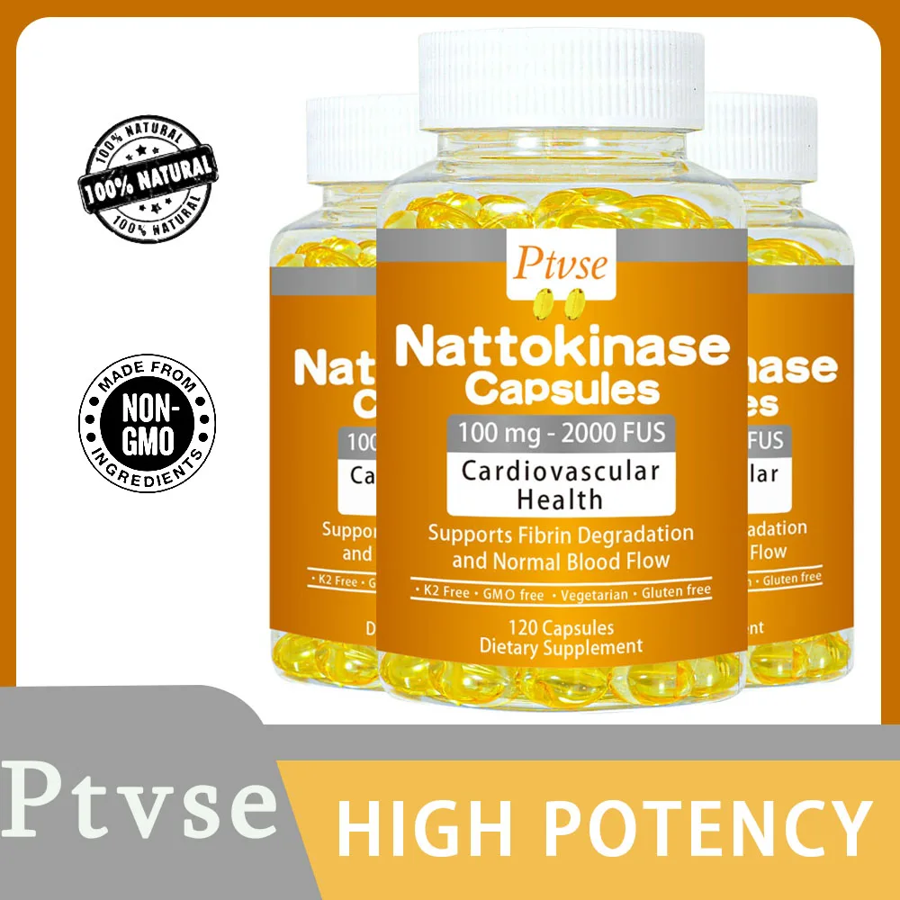 Nattokinase Capsules Supports Fibrin Degradationand Heart Health & Circulatory & Normal Blood Flow