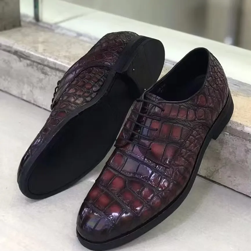 yingshang new men dress shoes male formal shoes wedding leisure crocodile shoes for male