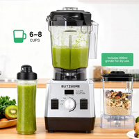 BlitzHome BH-207C Professional 1600W Countertop Blender 6-Leaf Blade 3 Programs Smoothie & Ice Crushing Blender with 2L Jar