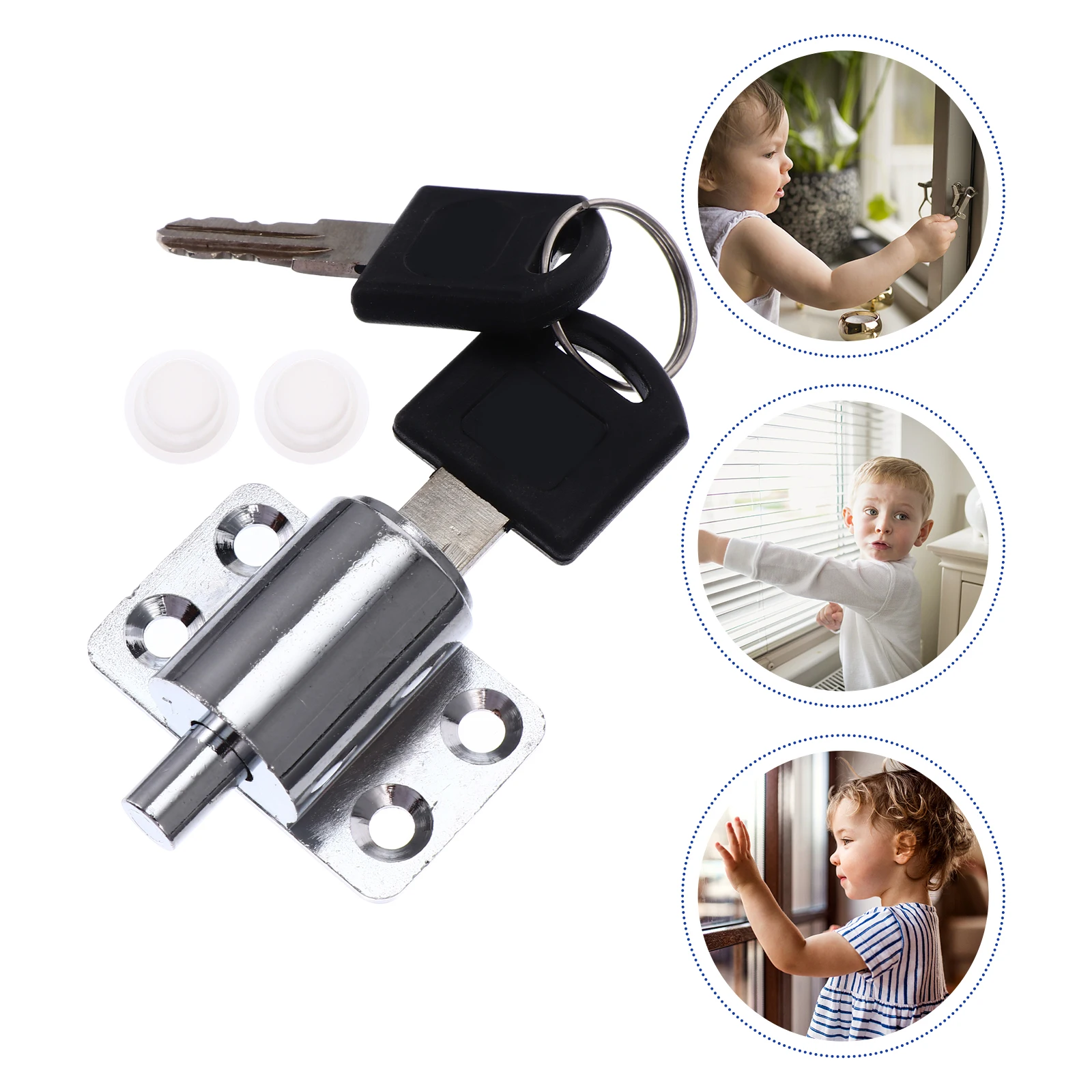 

Zinc Alloy Sliding Window Lock Safety Sash Stopper Easy Install No Punching Child Proof Durable Home Security Hardware