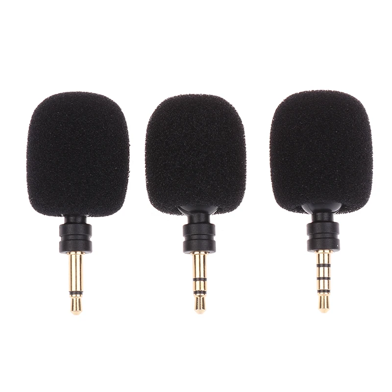 Ultra Portable Mini 3.5mm Aux Microphone Metal Capacitance 4 Pole Stereo Mono Mic Lightweight External Audio Mic For Phone Compu