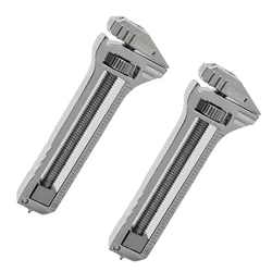 2Pcs Mini Multi Tool Wrench Portable Spanner with Cutter Flat/Cross Screwdriver Bottle Opener Adjustable Wrench Hand Tools