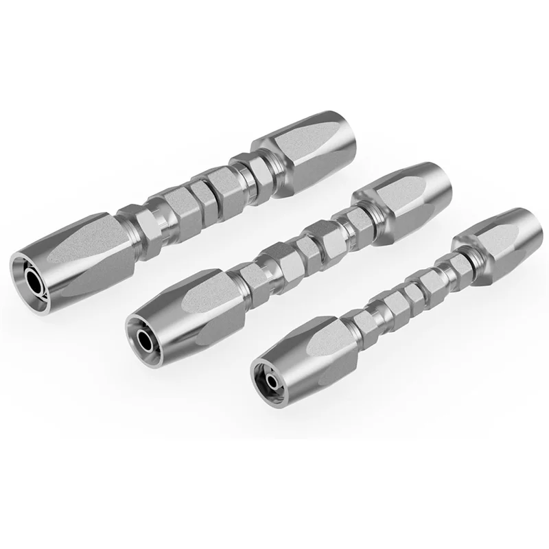 Accesorios para mangueras hidráulicas ABFI, kit de reparación reutilizable de identificación de 1/4", 3/8", 1/2" para uso en el campo de mangueras hidráulicas