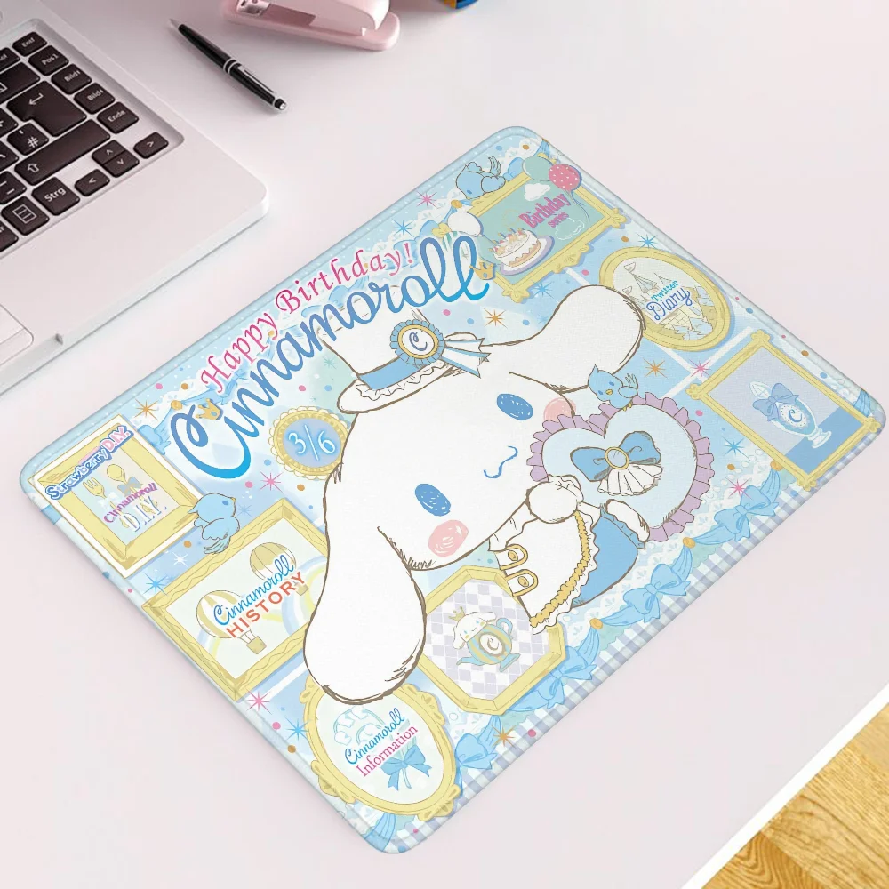 Cinnamoroll Keyboard Pad Small Rubber Mat Gaming Mouse Pad Anime Pc Accessories Mousepad Company Gamer Girl Game Mats Desk Mause