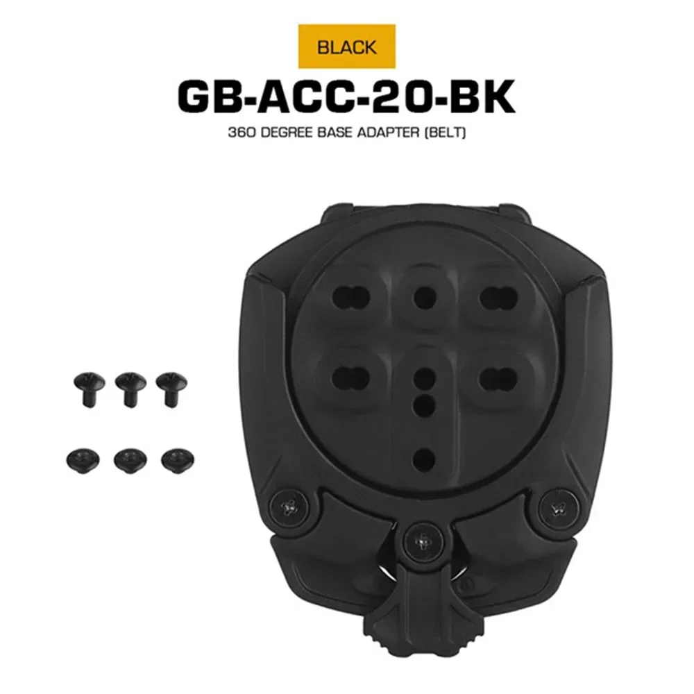 Tactical Gun-Holster Adapter 360 Degree Revolve Hunting Belt Pistol Base Mounting Modular Shooting Holster Accessories