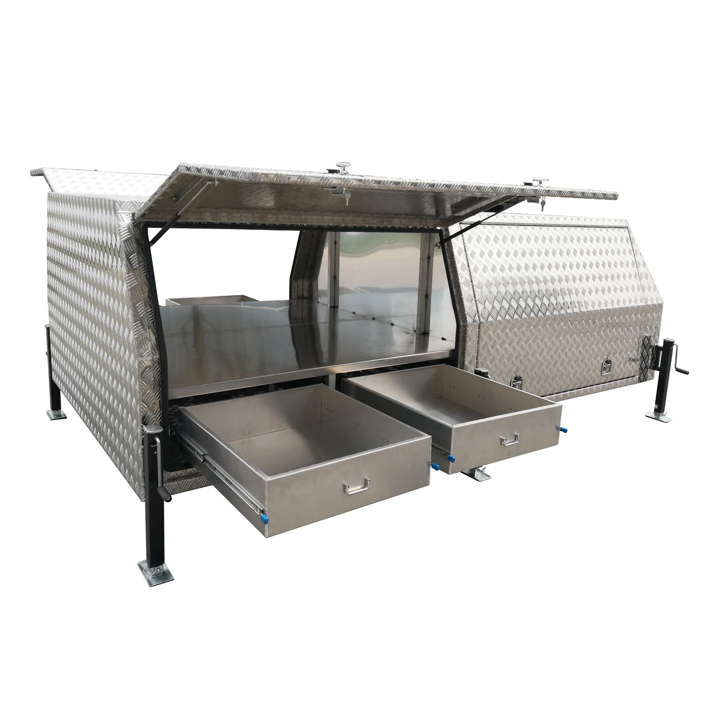 Caixin Custom Outdoor Aluminum Dual Cab Ute Canopy With Drawers