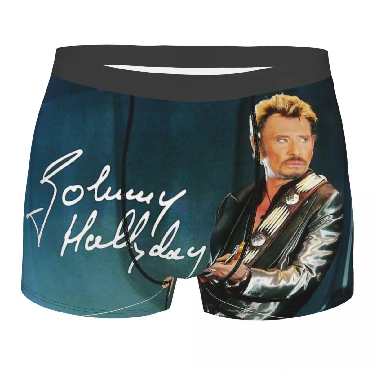 Limited Access Johnny Hallyday Rock Music French Singer Underpants Panties Men's Underwear  Shorts Boxer Briefs