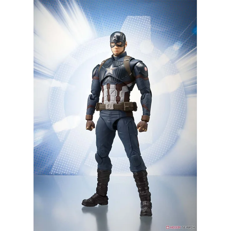 Bandai asli S.H.Figuarts Marvel AVENGERS ENDGAME perang kapten Amerika Action figure aktif sendi koleksi Model