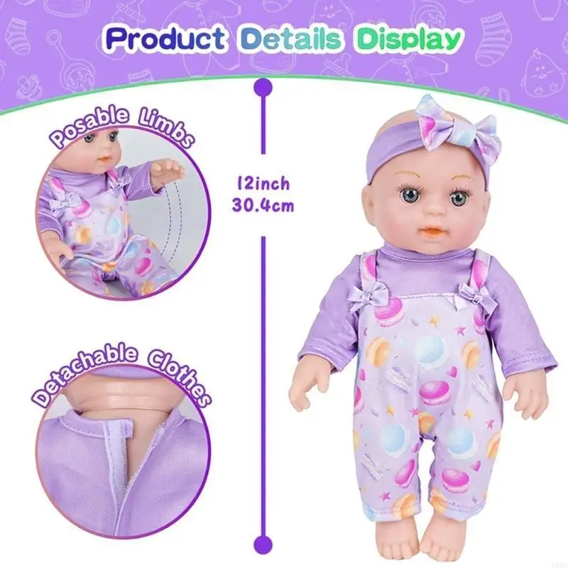 

Y88d Коллективные 12 -дюймовые виниловые новорожденные девочка -кукла Куклы Реалистичные декоры декора декора Vinyls.