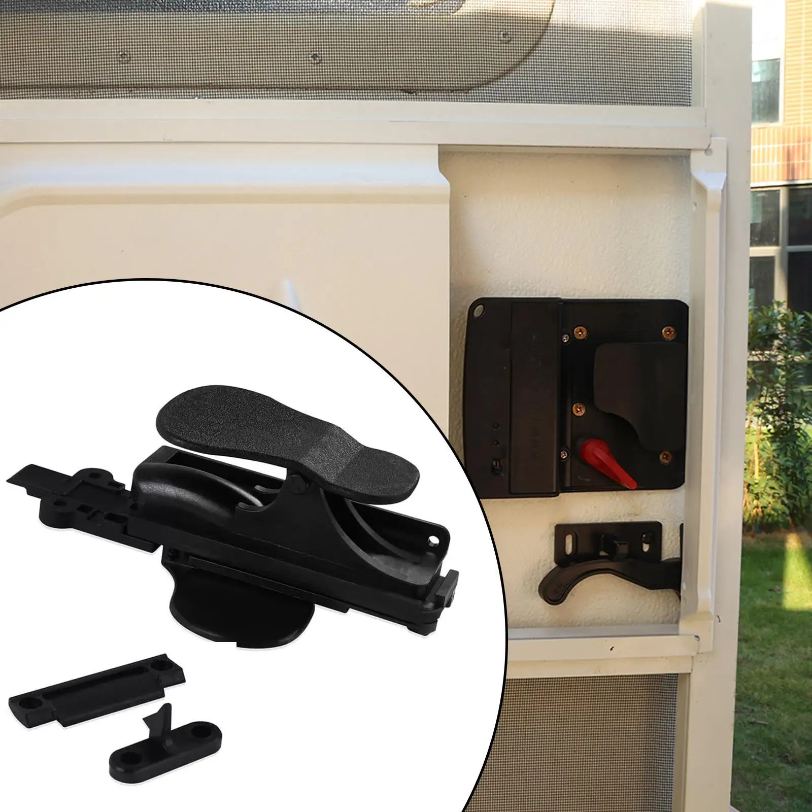 

Screen Door Lock 08409512 580416 Wear Resistant Accessories Easy to Use Convenient Practical 10118448 for RV Trailer