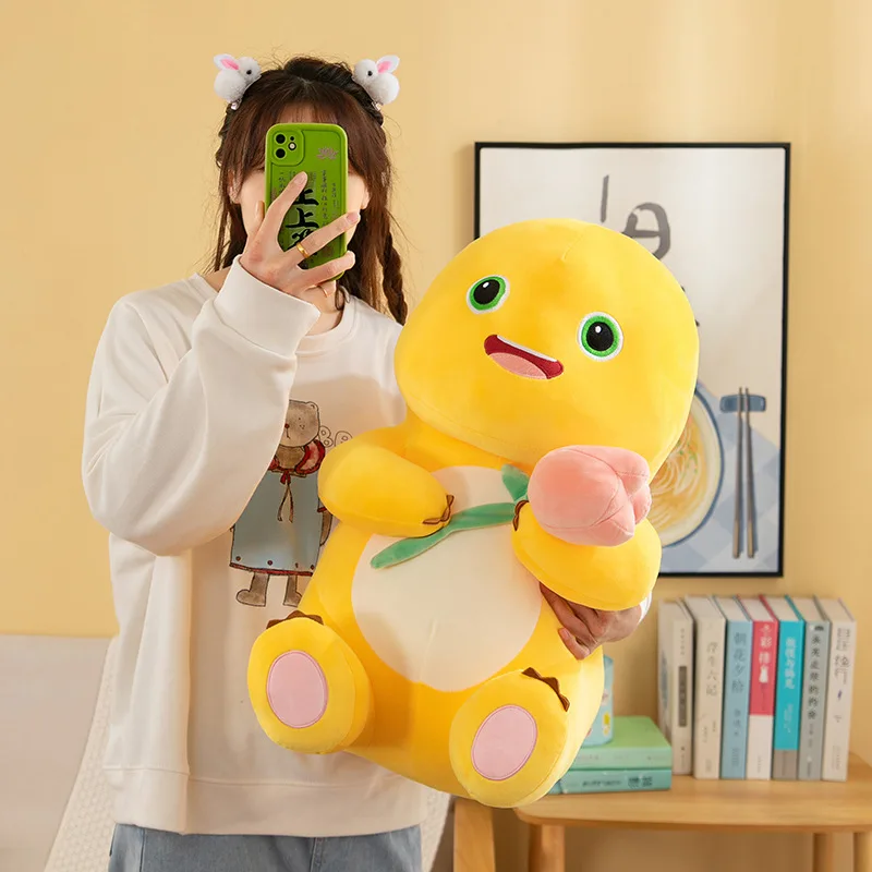 Hot Tiktok Plush Doll Love Yellow Embracing Flower Milk Dragon Dinosaur Doll Cute Plush Stuffed Pillow Soft Doll Birthday Gift