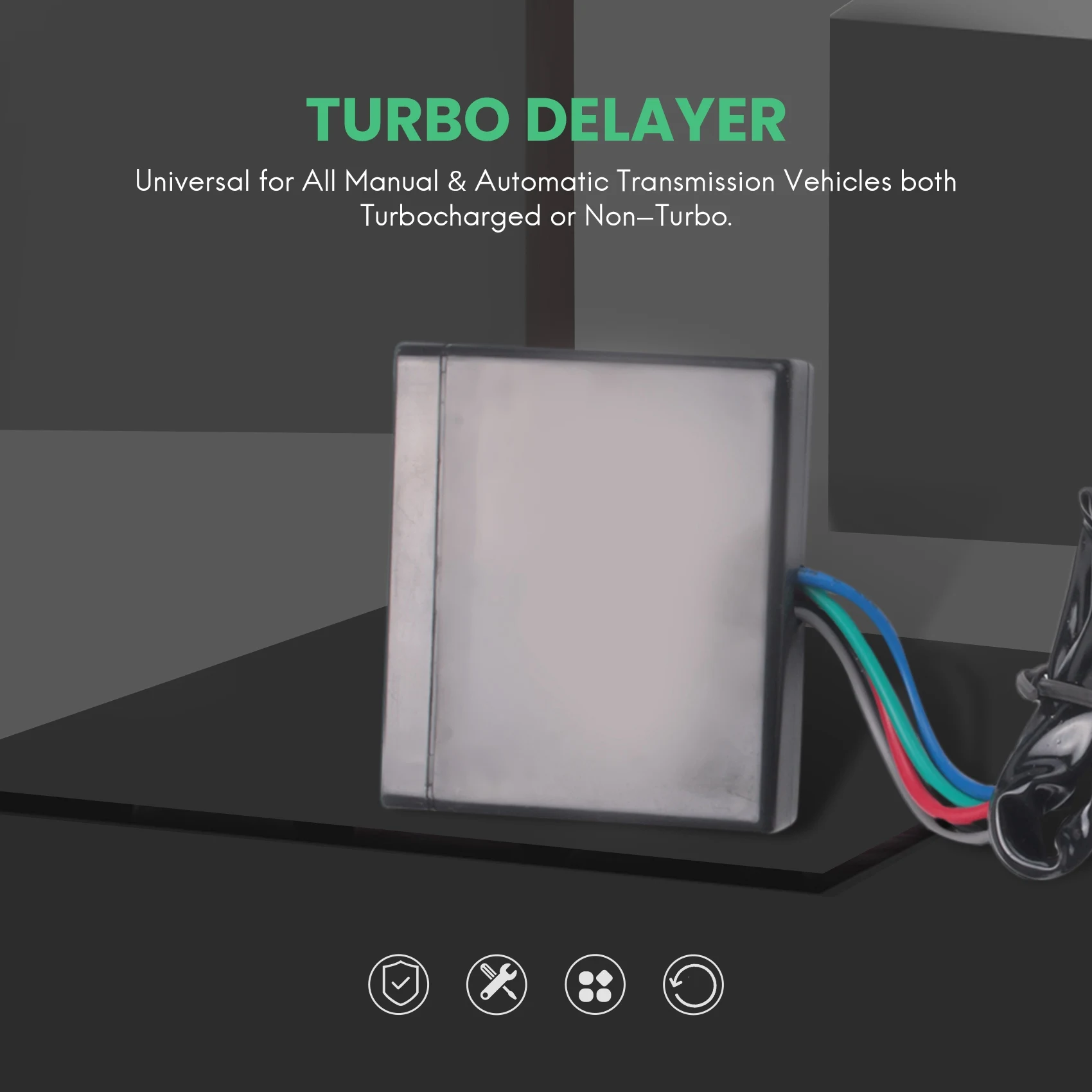 Turbo mobil Universal, dengan tampilan LED biru tipe Digital Auto Turbo Flameout Delayer