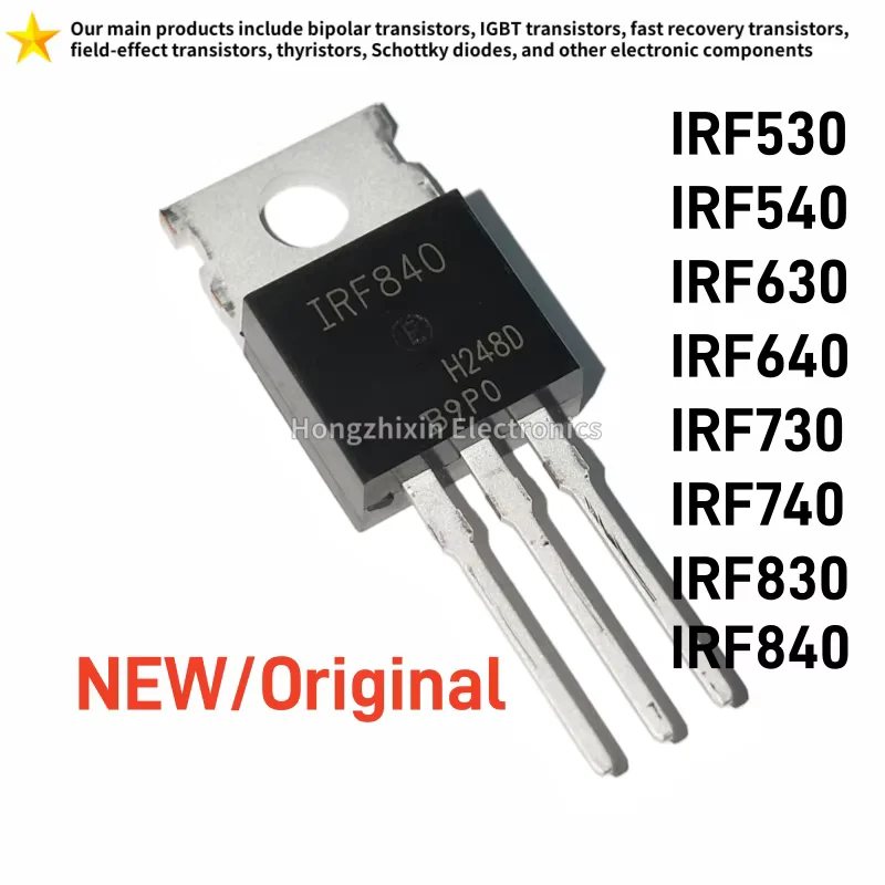 IRF730 IRF740 IRF830 IRF840 TO-220 10PCS New/Original IRF530 IRF540 IRF630 IRF640 N Channel Power MOSFET Transistor