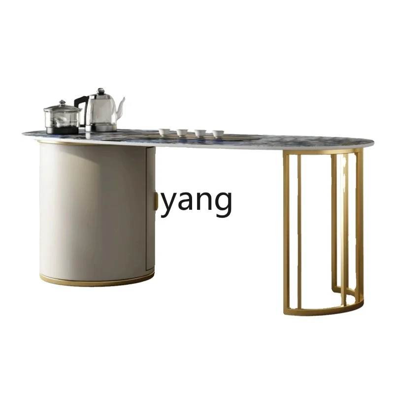 

CCL simple tea table and chair combination office small apartment high-end rock slab Kung Fu tea