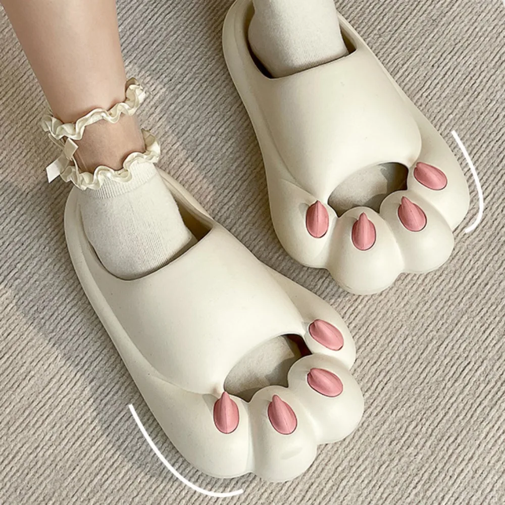 

Cozy Creative Cat Paw Slippers Soft Bottom Thick Sole Puppy Claw Slippers Non-Slip Cartoon EVA Animal Paw Sandal Indoor