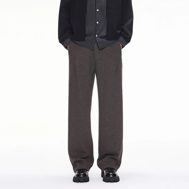 

Thiened Fce Casual Wide Leg Men's Pants Paul Zhuaofant Brand Straight Tube Polyester Fiber Warm Leisure Trousers