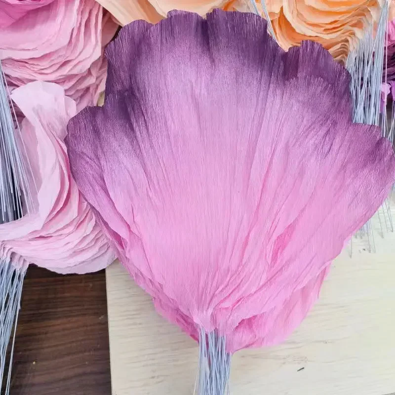 

10Pcs Crepe Paper Petals Artificial Peony Flower DIY Wedding Party Wall Decor Handmade Wedding Decor Paper Flowers
