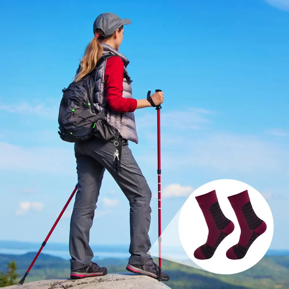 Calcetines impermeables para acampar, calcetines de compresión impermeables para actividades al aire libre, transpirables, absorben la humedad para hombres para esquiar