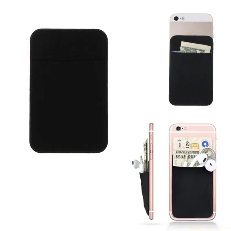 

X90D Credit Card Wallet Holder Pocket Stick-On Adhesive Elastic Tool