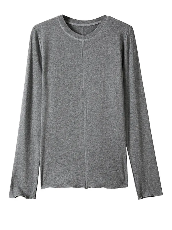 レディース スリムフィット ラウンドネック カジュアルトップ 快適なラウンドネックTシャツ ボディシェイプアップ 夏ファッション レディースウェア