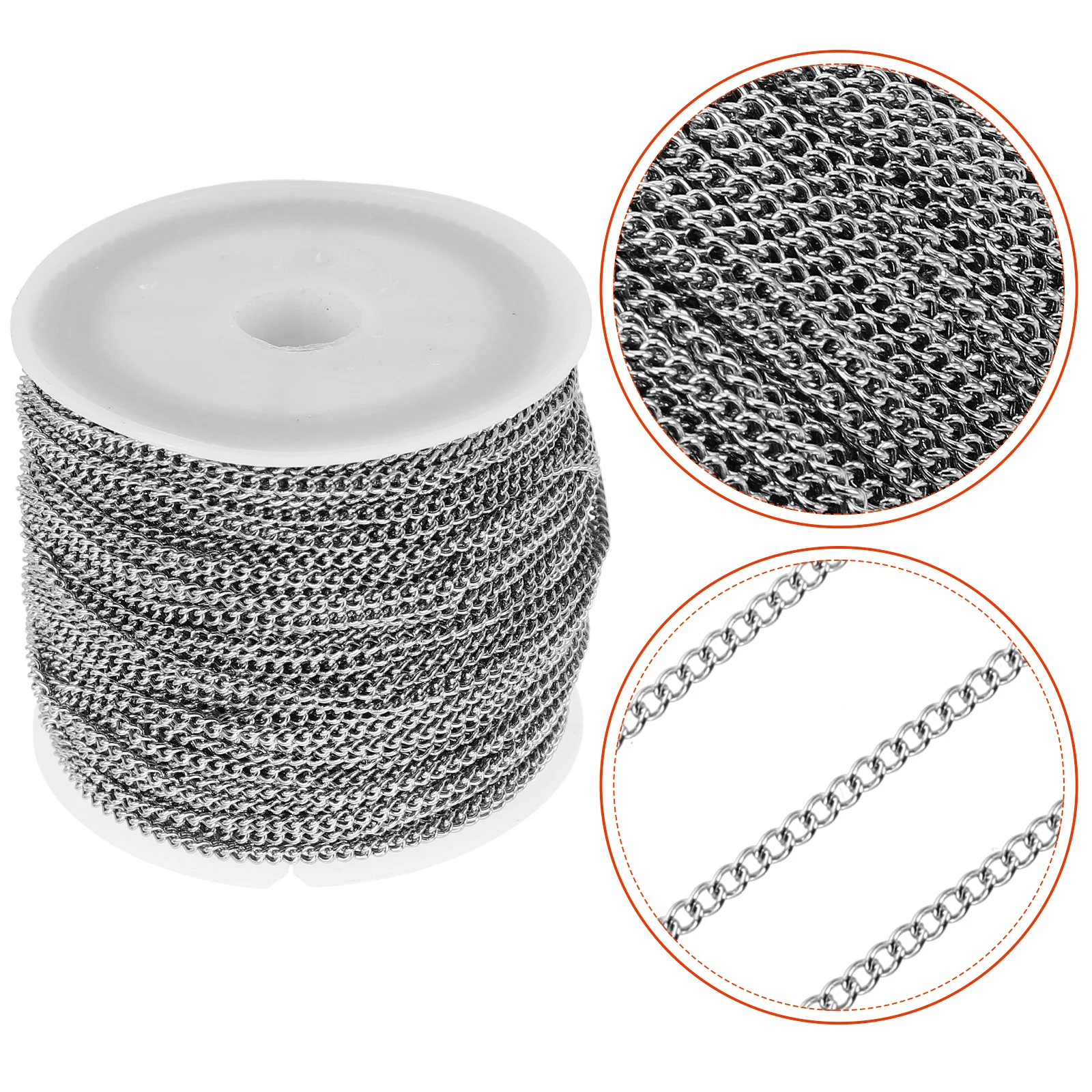 

Stainless Steel Twisted Curb Link Cable Chains Necklace Bracelet Earrings Jewelry Making Durable Elegant Lightweight Adjustable