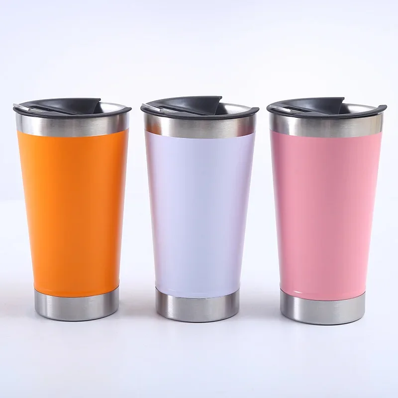 Thermal Cup with Lid and Opener 473ml Copo Térmico Com Tampa Cold Beer Thermos Insulated Water Bottle Keeps Cold