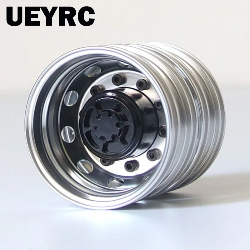 1 Pair Metal Rear Wheel Upgrade Wheels Rim for 1/14 Tamiya RC Truck Tipper SCANIA 770S VOLVO BENZ MAN TGX LESU Car Accessories