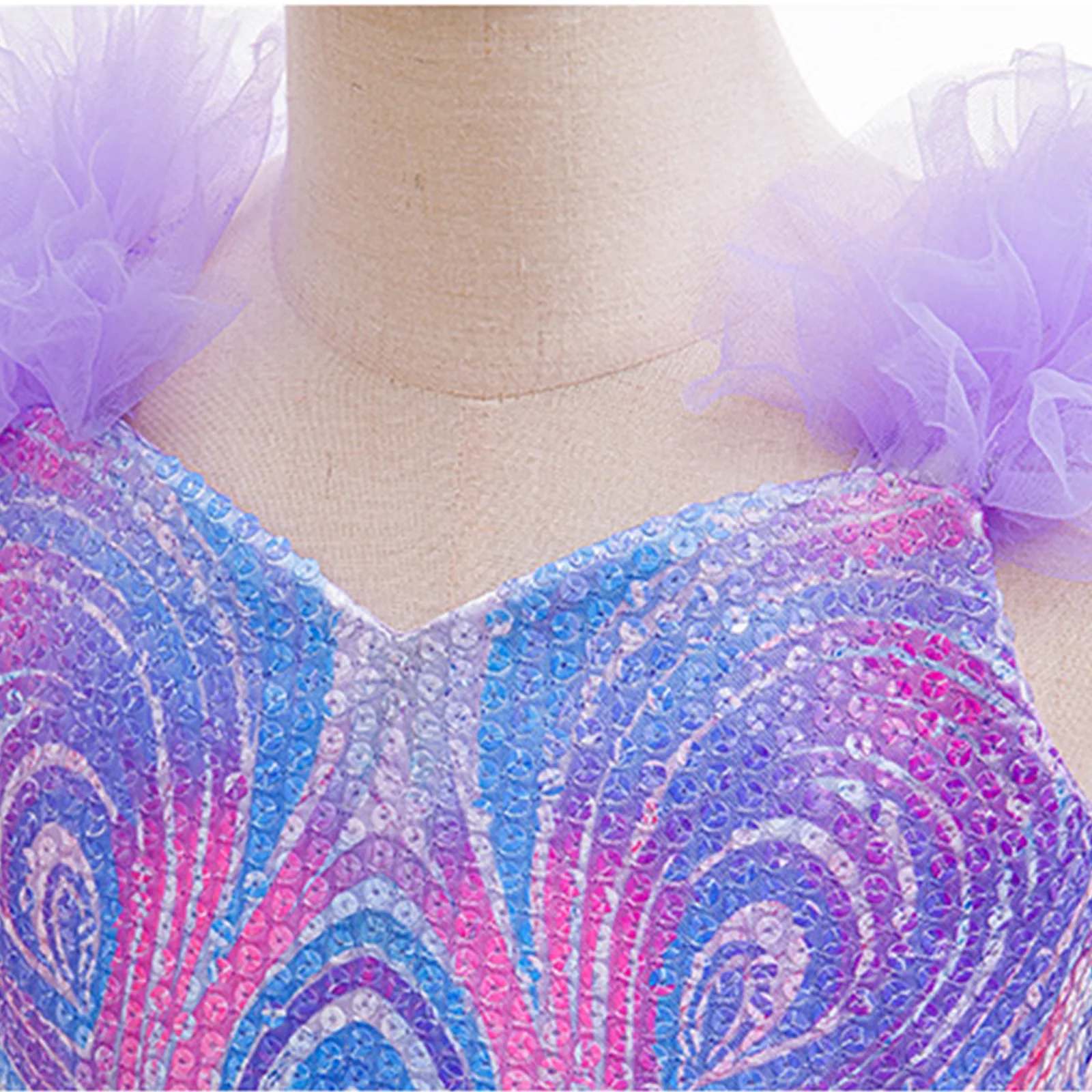 توتو بنات فستان الحفلات فستان الساحرة زي التدرج تول هيم فستان لامع الأميرة تأثيري فساتين عيد ميلاد فستان حفلات #4