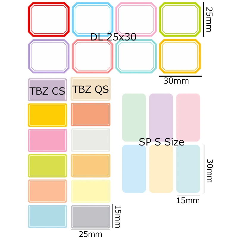 ملصقات ملونة مقاومة للماء، ملصقات قابلة للإزالة لترميز الألوان، علامات الألوان الصلبة لتصنيف ملف عنوان المخزون ZYF #6