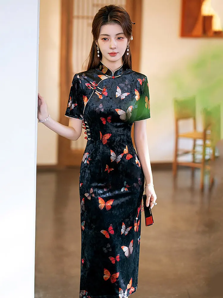nouvelle-robe-chinoise-en-velours-style-jeune-a-manches-courtes-grande-taille-chaude-pour-usage-quotidien-motif-floral-vintage