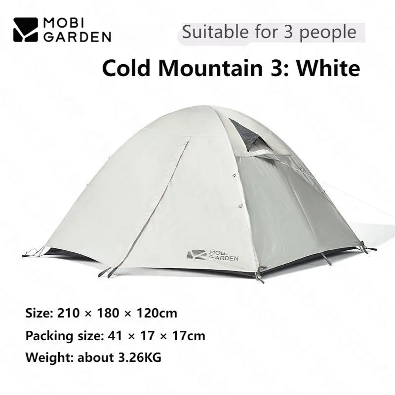 MOBI GARDEN New Cold Mountain Tent Outdoor 2-4 Person Camping Tent