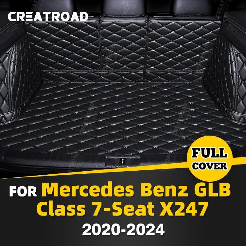 

For Mercedes Benz GLB Class 7-Seat X247 2020-2024 21 22 23 Auto Full Coverage Trunk Mat Car Cargo Liner Interior Accessories