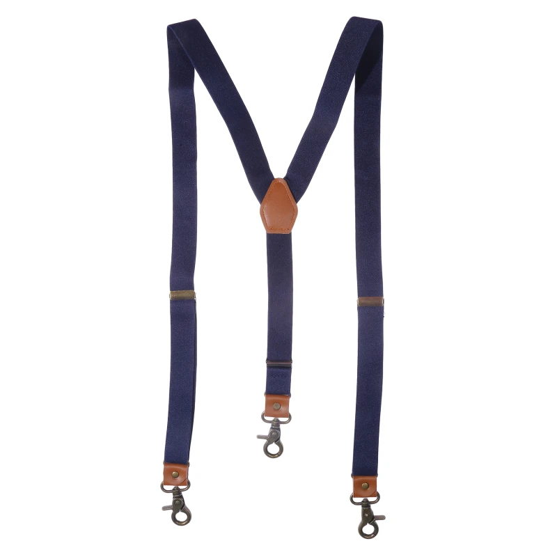 ﻿Multiple Adult Three Clip Y-shaped Antique Copper Buckle Shoulder Straps Men Women Elastic High Elasticity Pant Suspender Strap