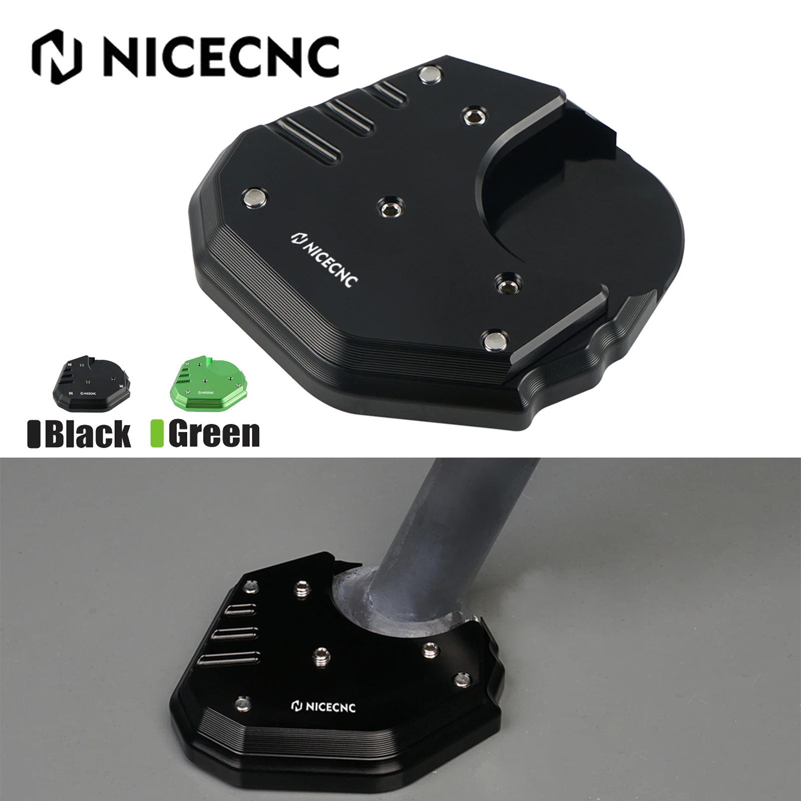 

Motorcycle Kickstand Side Stand Foot Plate For Kawasaki KLR650 KLR 650 2008-2018 2009 2010 2011 2012 2013 2014 2015 2016 2017