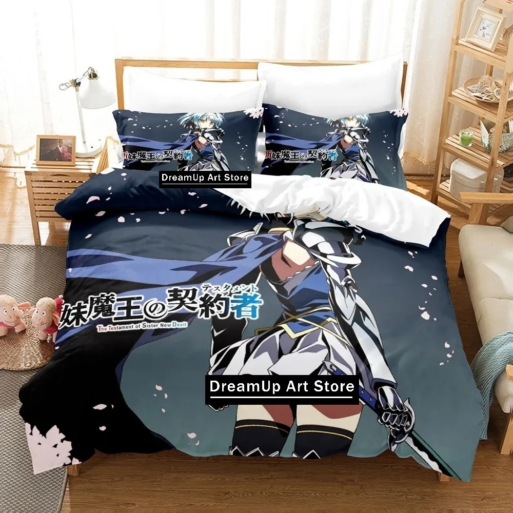 AnimeTestament of Sister New Devil Bedding Set Quilt Cover Bed Cover with Pillowcase Twin Single Queen King Size Boys Adult Home