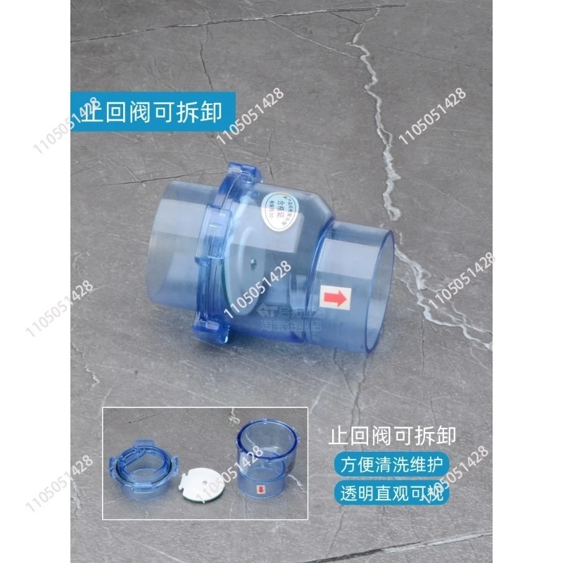 transparent check valve Drainpipe Non-return Flap Valve check valve Combination sets Kitchen sewer deodorization 50mm flap UPVC