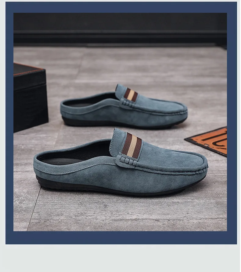 2026 Neu eingetroffene Herren-Freizeitschuhe: Atmungsaktive Halbschuh-Pantoffeln zum Hineinschlüpfen, leichte Wildleder-Freizeitschuhe für Herren – Detail 8