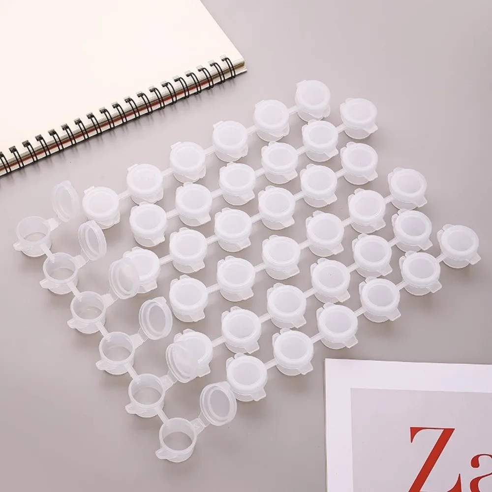 5Strips 2/3/5ml New 2ml/3ml/5ml Empty Joint Pigment Box With Lids Refillable Mini Paint Container Paint Pot Drawing Supplies