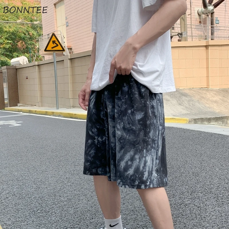 

Шорты мужские готические тай-дай модные свободные универсальные бегуны летняя повседневная модная одежда в стиле Харадзюку BF уличная одежда винтажный красивый