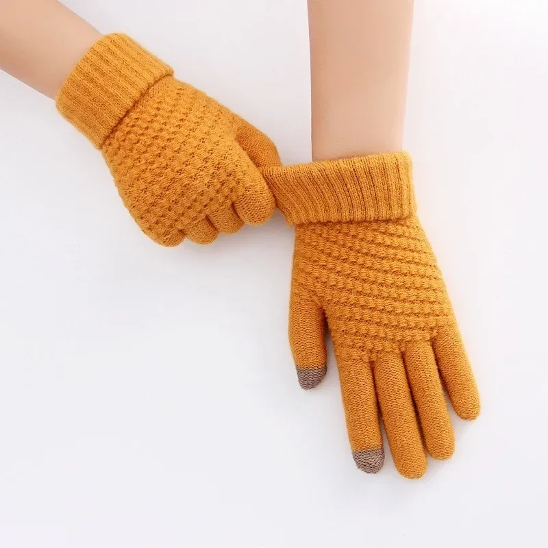 Touch screen gloves for men and women in winter, cute student cycling, warm and cold-proof, thickeneded winter velvet gloves,...